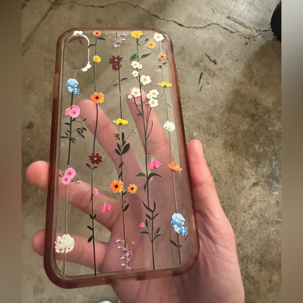 GADNSOVV iPhone XS Max Case - Clear Wildflower Floral Design